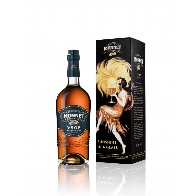 VSOP in Cappiello box Cognac Monnet VSOP in Cappiello box Cognac Monnet