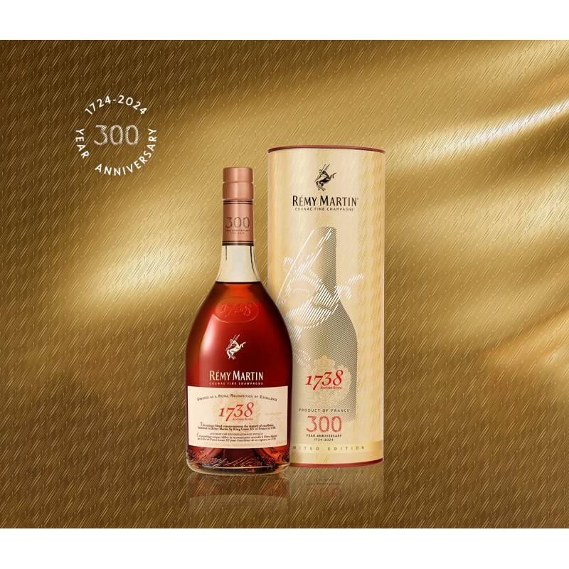 Cognac Rémy Martin 1738 Accord Royal 300e anniversaire - Édition Limitée Cognac Rémy Martin 1738 Accord Royal 300e anniversaire - Édition Limitée
