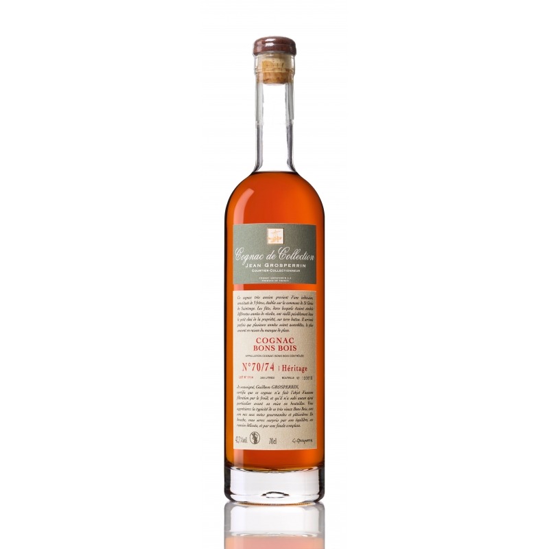 Héritage N°70-74 Bons Bois Brut de fût Cognac Grosperrin édition limitée